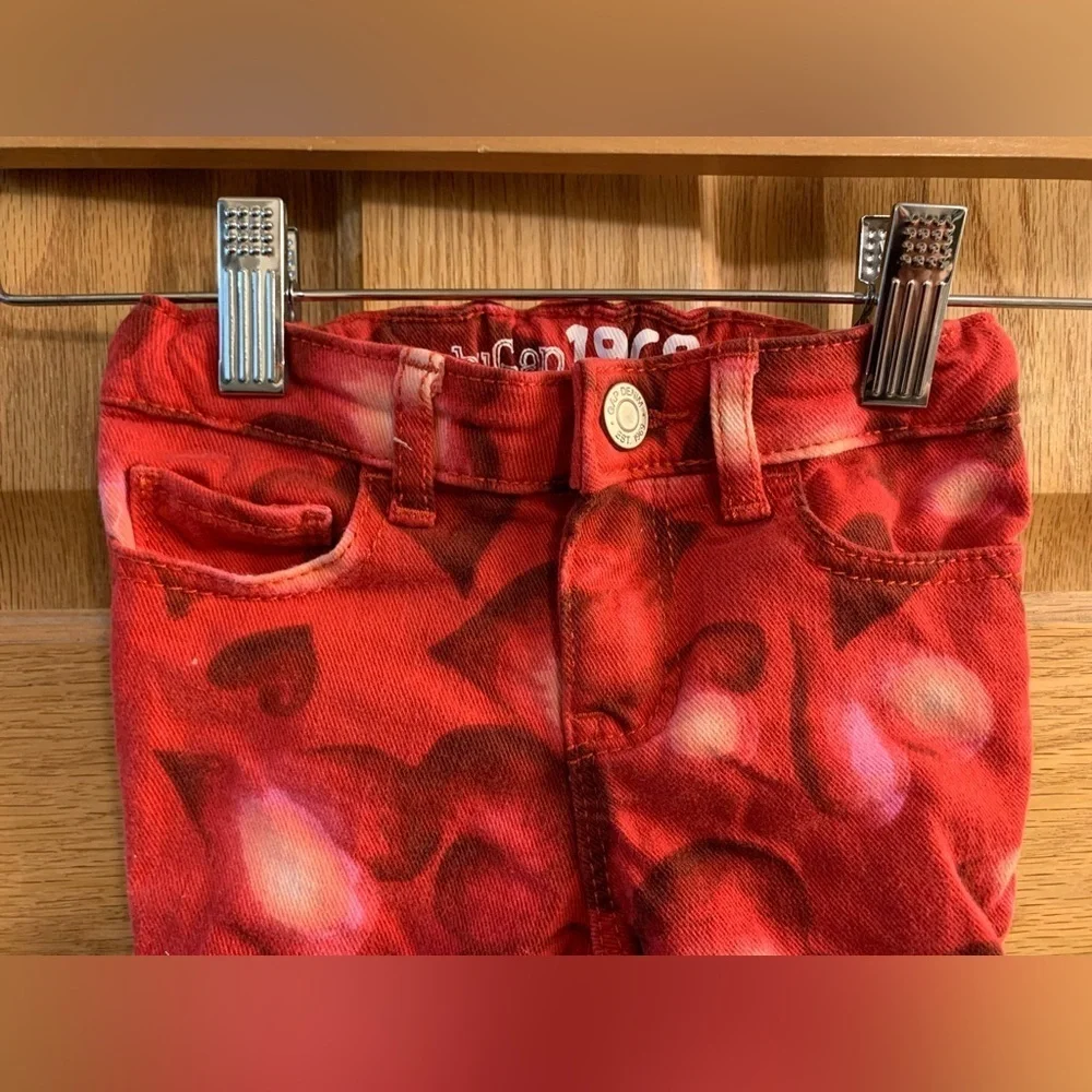 Baby Gap 1969 Red Heart Pants 18-24 mos. Mini Skinny Denim Girls